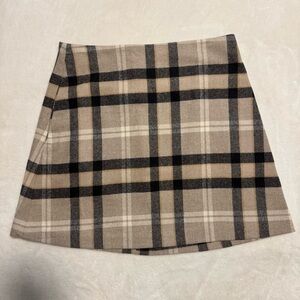 Wilfred Plaid Wool Mini Skirt
